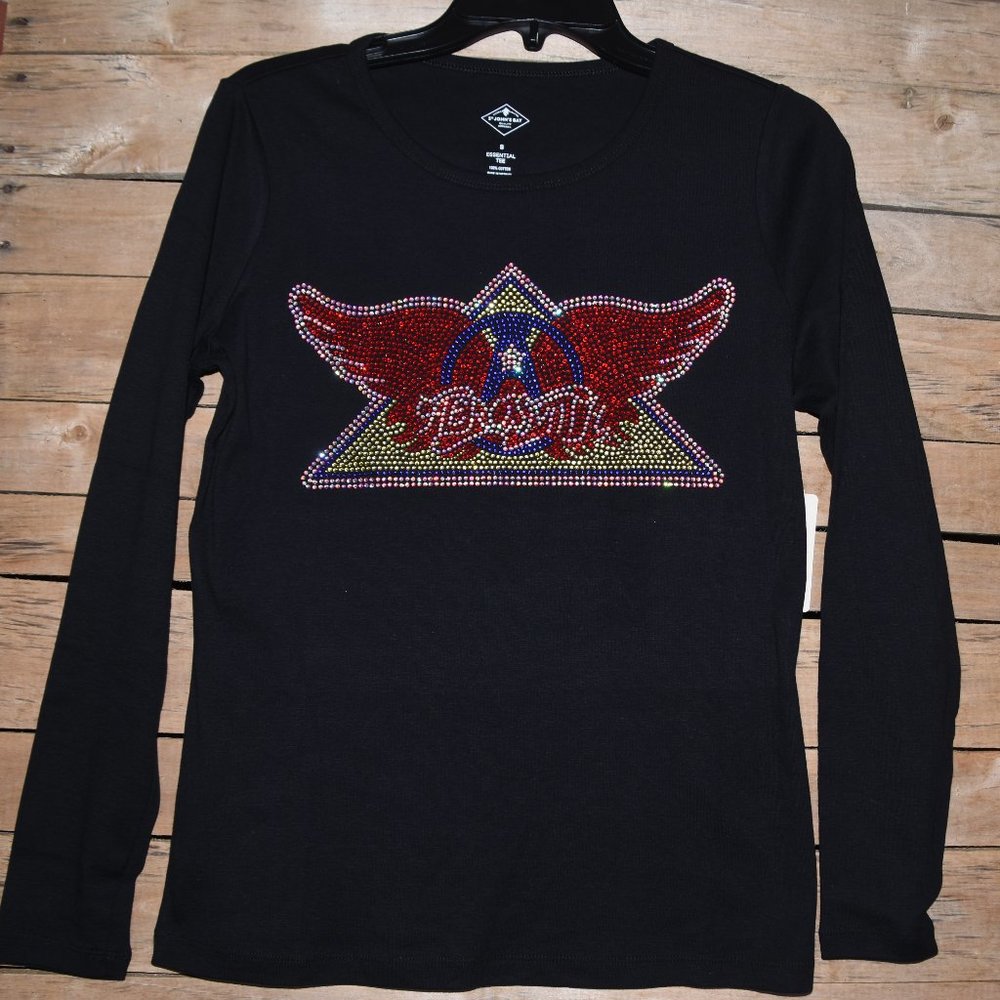 Aerosmith  Rhinestone   bling long sleeve shirt  XS,S,M,L,XL,XXL,1X,2X…